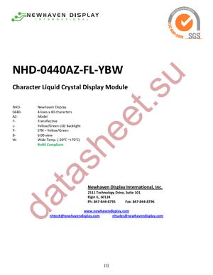 NHD-0440AZ-FL-YBW datasheet  